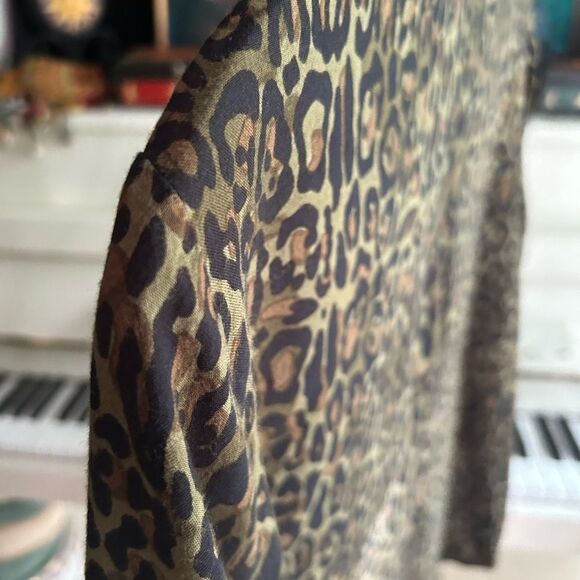 Y2K Leopard Print Blouse Small - Picture 9 of 14